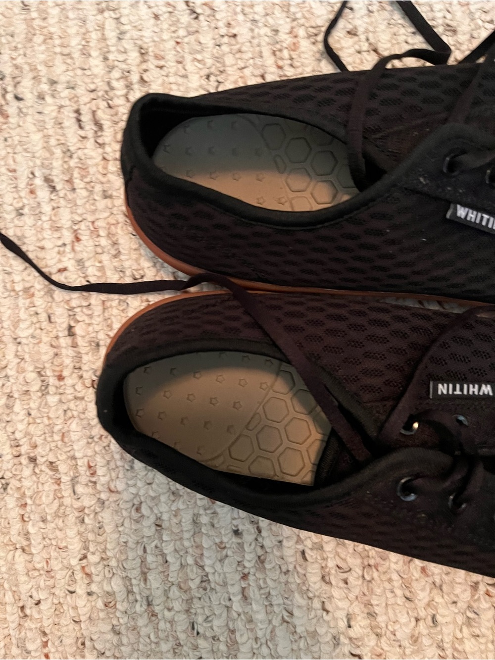 Whitin Men's Minimalist Barefoot Shoes Black Gum Sole Trail Runner Size 47 US 13 - Picture 7 of 9
